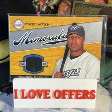 2007 UD SWEET SPOT VERNON WELLS SWEET SWATCH JERSEY #SW-VW BLUE JAYS CSTORE MORE