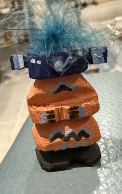 Indianer Kachina Puppe Vintage - grundlegende organische Farben 2,25 Zoll
