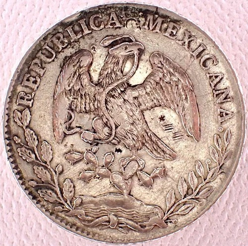 🔥 1888-PI MR Mexico 8 Reales Potosi Mint NGC XF Details "Chopmarked, Cleaned"