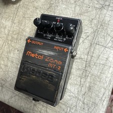 Boss MT-2 Metal Zone High Gain Distortion Pedal MIT Silver Label - Tested - Used