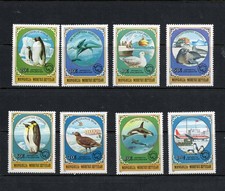 S9930  Mongolia   1980   Antarctica  fauna,  birds, whales, penguins   8v.   MNH
