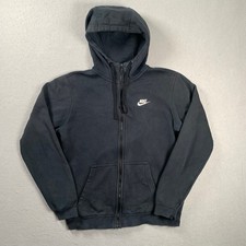 Vintage 80s Nike Jacket Men  s Small Fleece Sweatshirt Swoosh Logo Hoodie