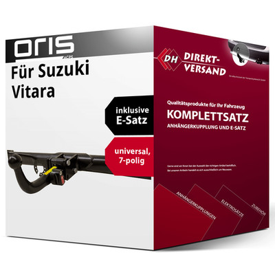 Für Vitara Typ LY (Oris) Anhängerkupplung abnehmbar + E-Satz 7pol universell neu