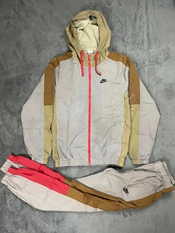 Nike Trackanzug Größe S Komplett-Bundle | Vintage Grau Braun Rot Y2k Pashanim