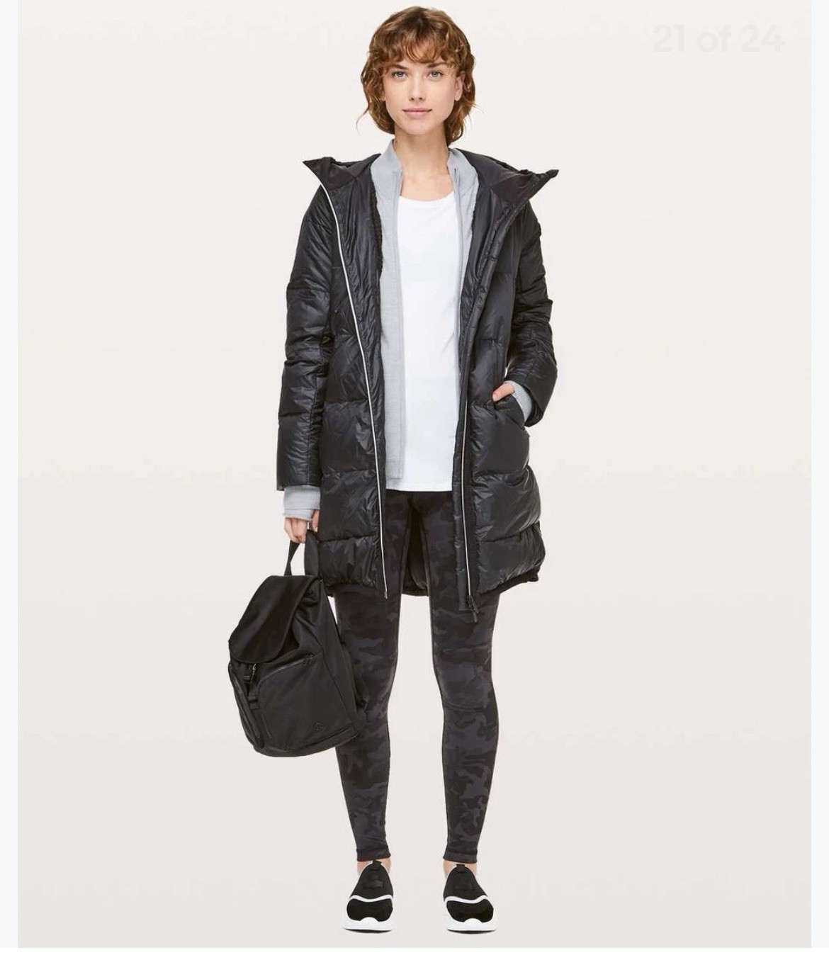 Lululemon Cloudscape Black Down Goose Filled Hood… - image 2