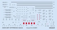 Eduard Accessories D32016 - 1:32 Spitfire Mk.Ix Stencils For Tamiya/Revell - Neu