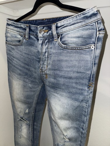 Ksubi Van Winkle Trashed Dreams Skinny Jeans Gr. 29 helle Waschung distressed neu - Bild 3 von 5