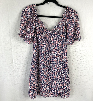 pink and blue babydoll dress Blush Pink Floral Print Dress - Babydoll Dress - Satin Dress
