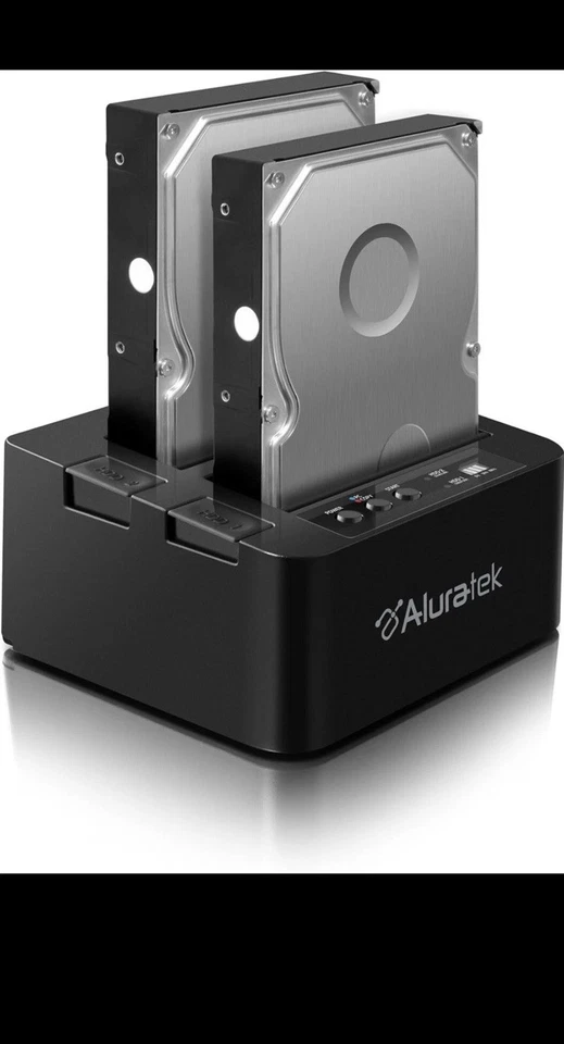 Aluratek USB 2.0 Standalone Duplicator Dock for 2.5/3.5" SATA SSD/HDD Drives New - Image 4 of 4