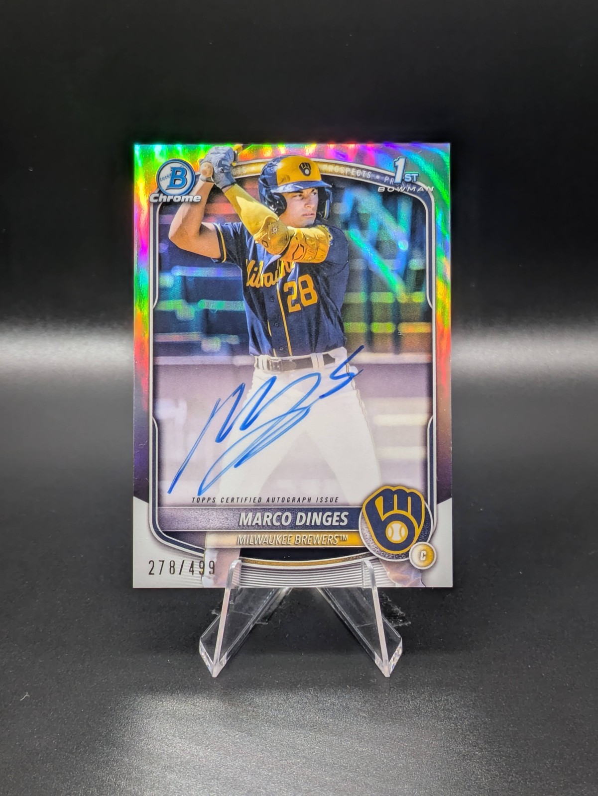 2025 Bowman Chrome #CPA-MD Marco Dinges Prospect Autographs Refractor #/499