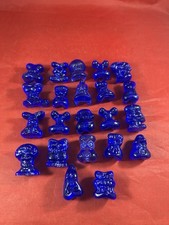 Lot Of 22 Clear Blue Translucent Crazy Bones Gogo Figures