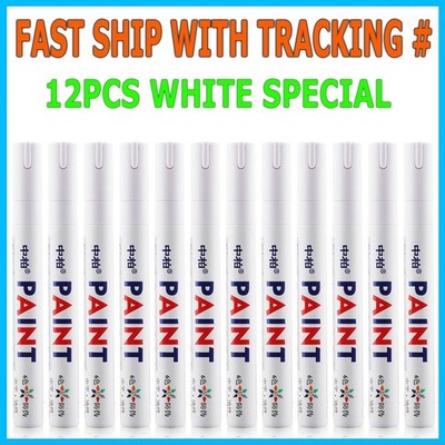 12Pcs Waterproof Permanent Paint Marker Pen For Car Tyre Tire Tread Rubber Metal