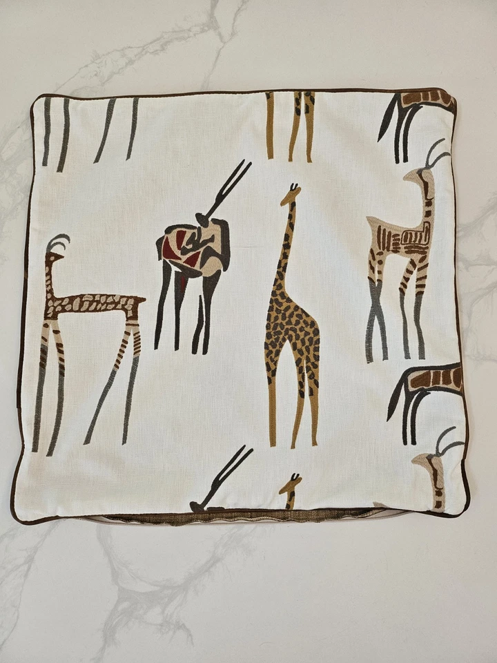 Keys To The Kingdom Fabric  22" Set Of Two Pillow Covers  Leather Edges Zippered - Image 3 of 4