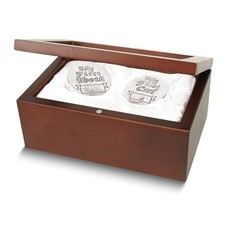 Babys MY FIRST TOOTH and MY FIRST CURL Silver-plated Keepsake wooden Box Set ...