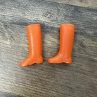 Vintage Barbie Francie Orange Boots 1808 Drizzle Dash Rain Boots