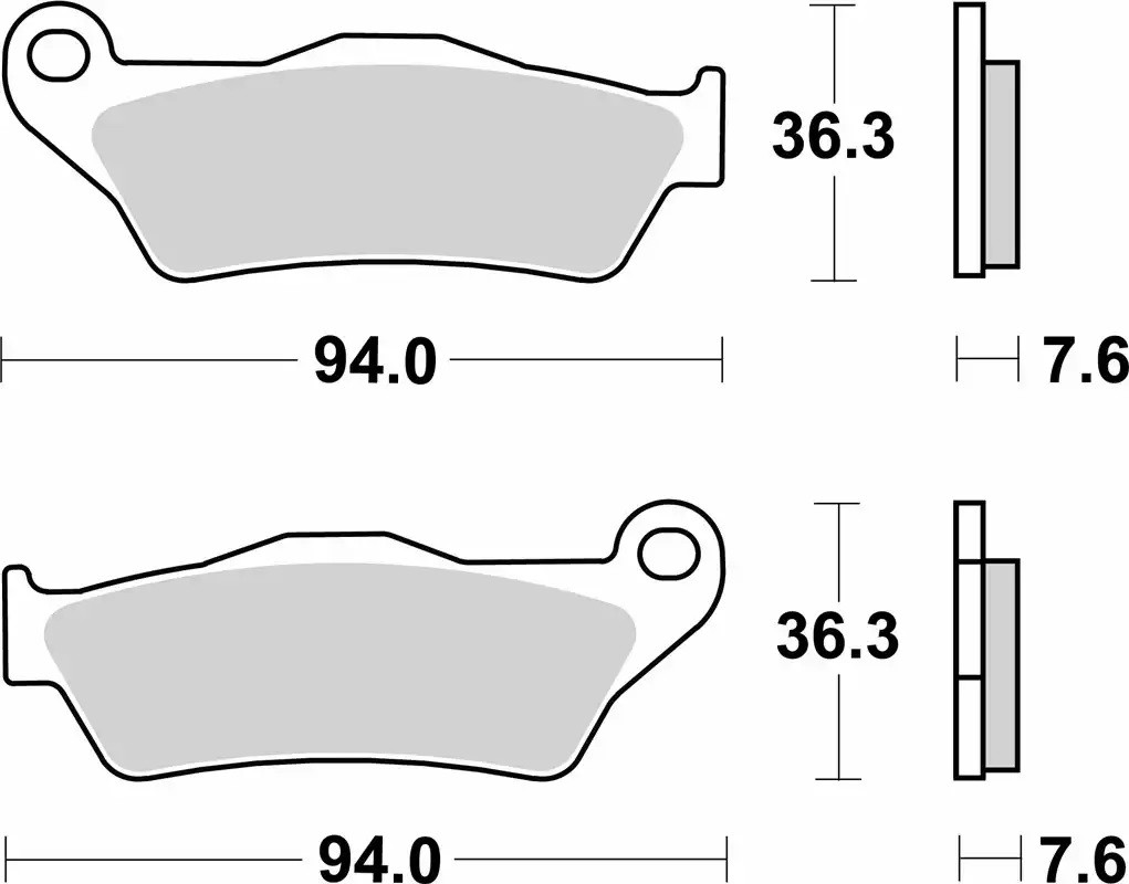 Plaquette de frein SBS pour moto Husaberg 650 Fe E avant 2001-2007