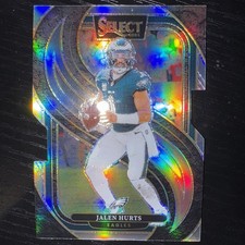 Jalen Hurts 2024 Select Premier Level Silver Prizm Die-Cut Eagles 165