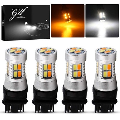 Grandview 3157 Amber/White Switchback Turn Signal 4-Pack 3157, 