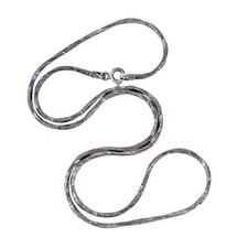 Estate Italy Sterling Silver 925 1.5mm Diamond Cut Twisted Chain Necklace 18  