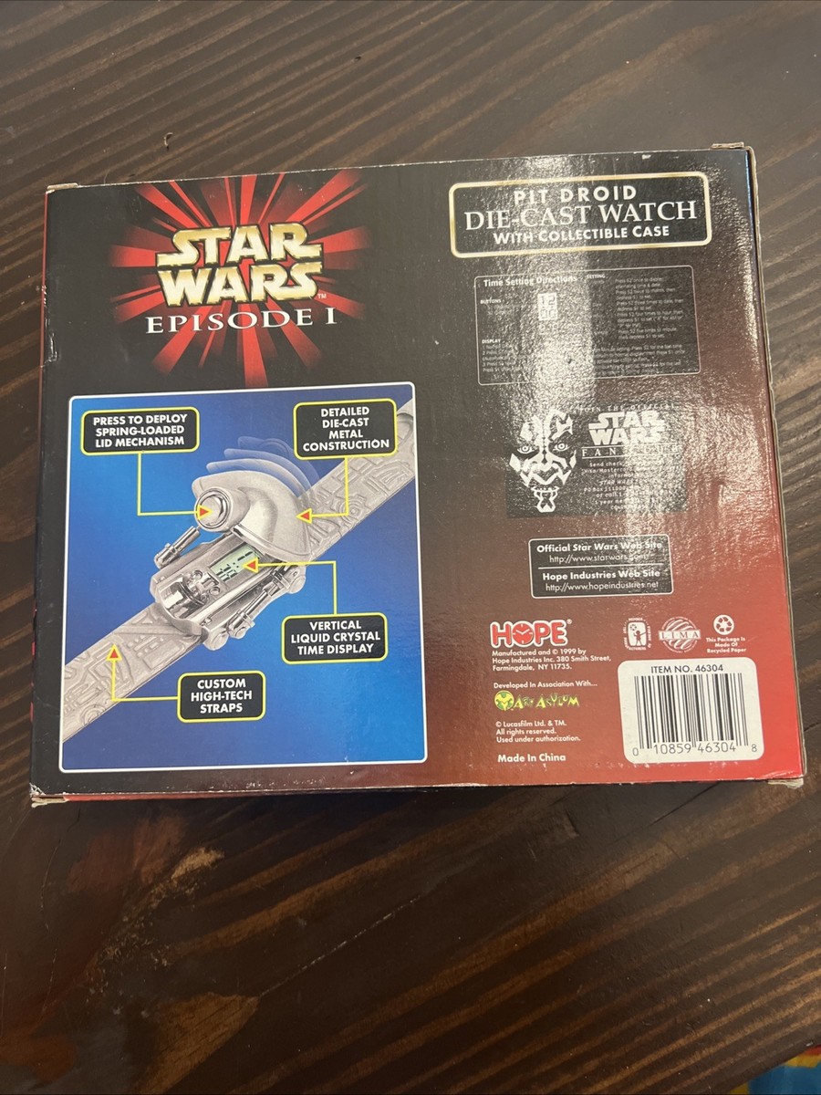Star Wars Episode 1 Battle Droid Die Cast Watch With Case 1999