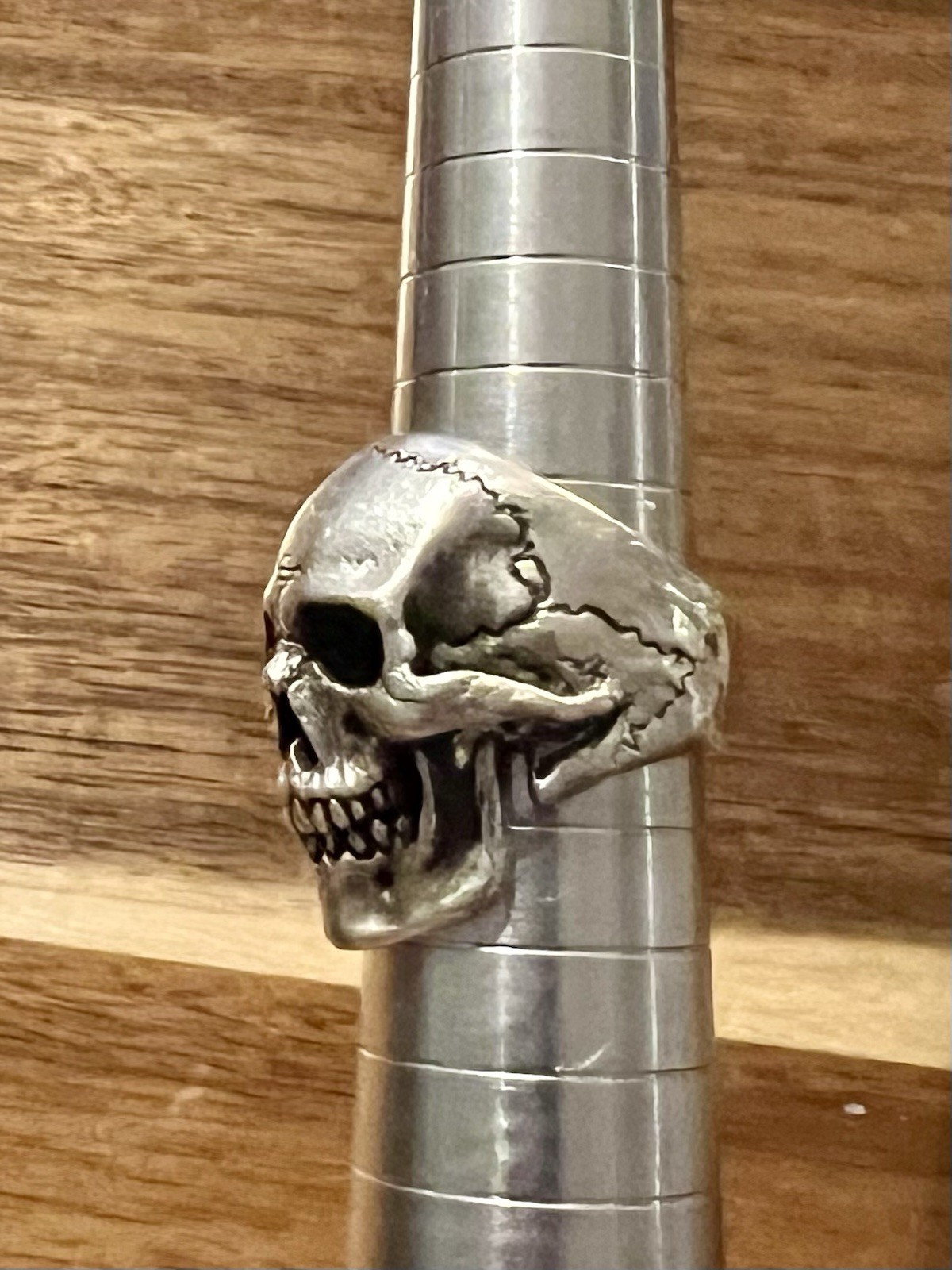 Skull Ring Solid Sterling Silver 925 johnny 10 Ri… - image 3