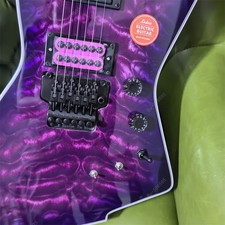 Solid Electric Guitar Quilted Maple Top H-H Pickups FR Bridge Purple Burst