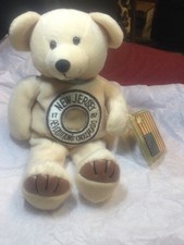 New Jersey State Quarter Coin Bear Plush 8"