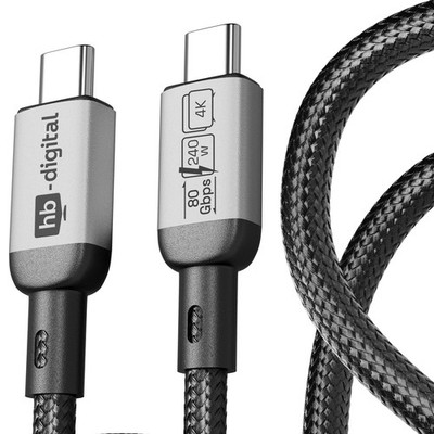 USB-C auf USB C Kabel 240W USB4 80Gbps Datenkabel Ladekabel Videoübertragung 8K