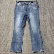 Judy Blue Skinny Fit Capri Jeans Blue Denim Casual Mid-Rise Size 15/32 Stretch