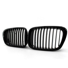 Für BMW 5er E39 Kühlergrill Kühlergitter Glanz Schwarz Einzelsteg Nieren Grill