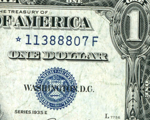 **STAR** $1 1935 Silver Certificate Note ** PAPER CURRENCY AUCTIONS