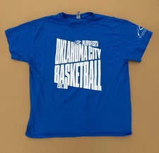 Oklahoma City Thunder Basketball Playoffs25 Blue Graphic T-Shirt XL