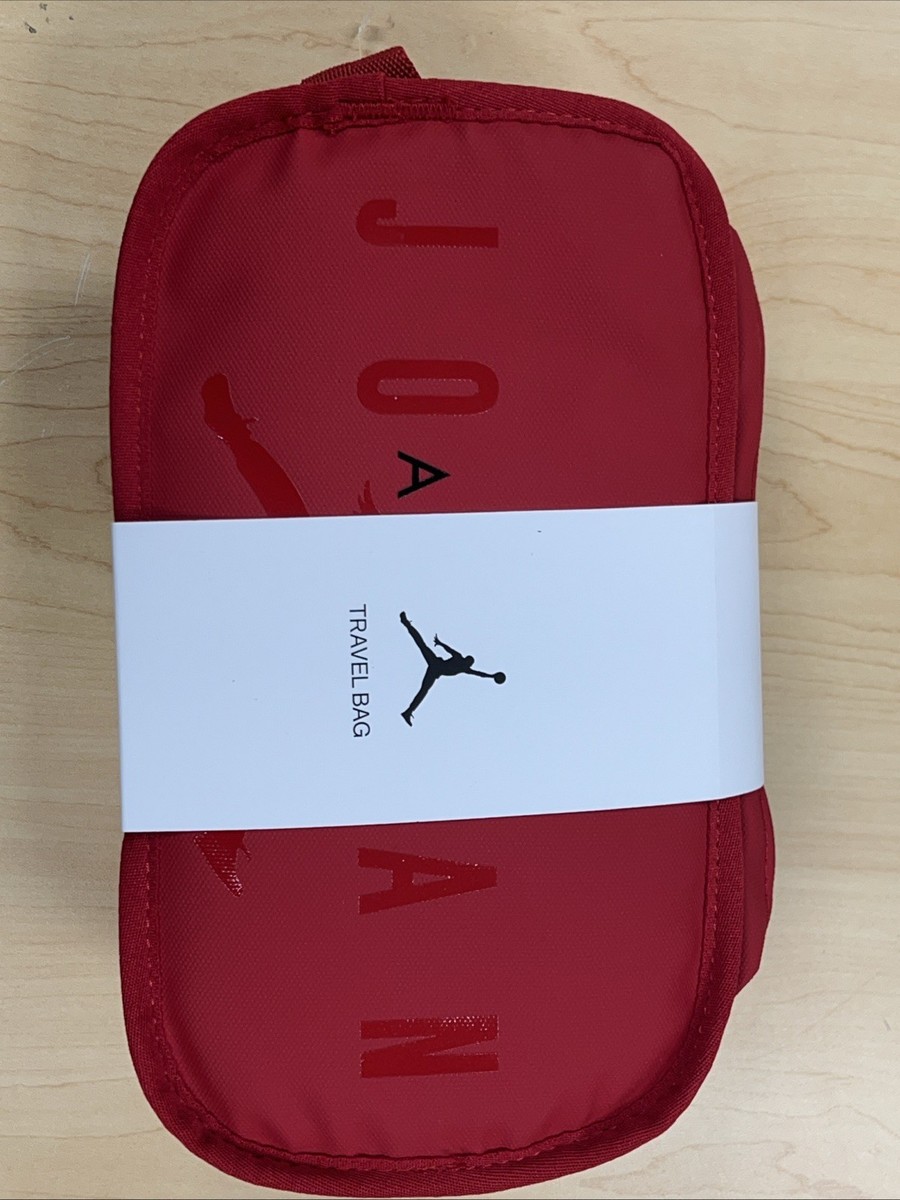 Nike Air Jordan Travel Bag Dopp Kit Clutch Bag Toiletries Bag Gym Red  Jumpman