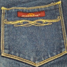 Vintage Jordache Dark Wash Denim Jeans Horse Women Size 31 Western Cowgirl Retro