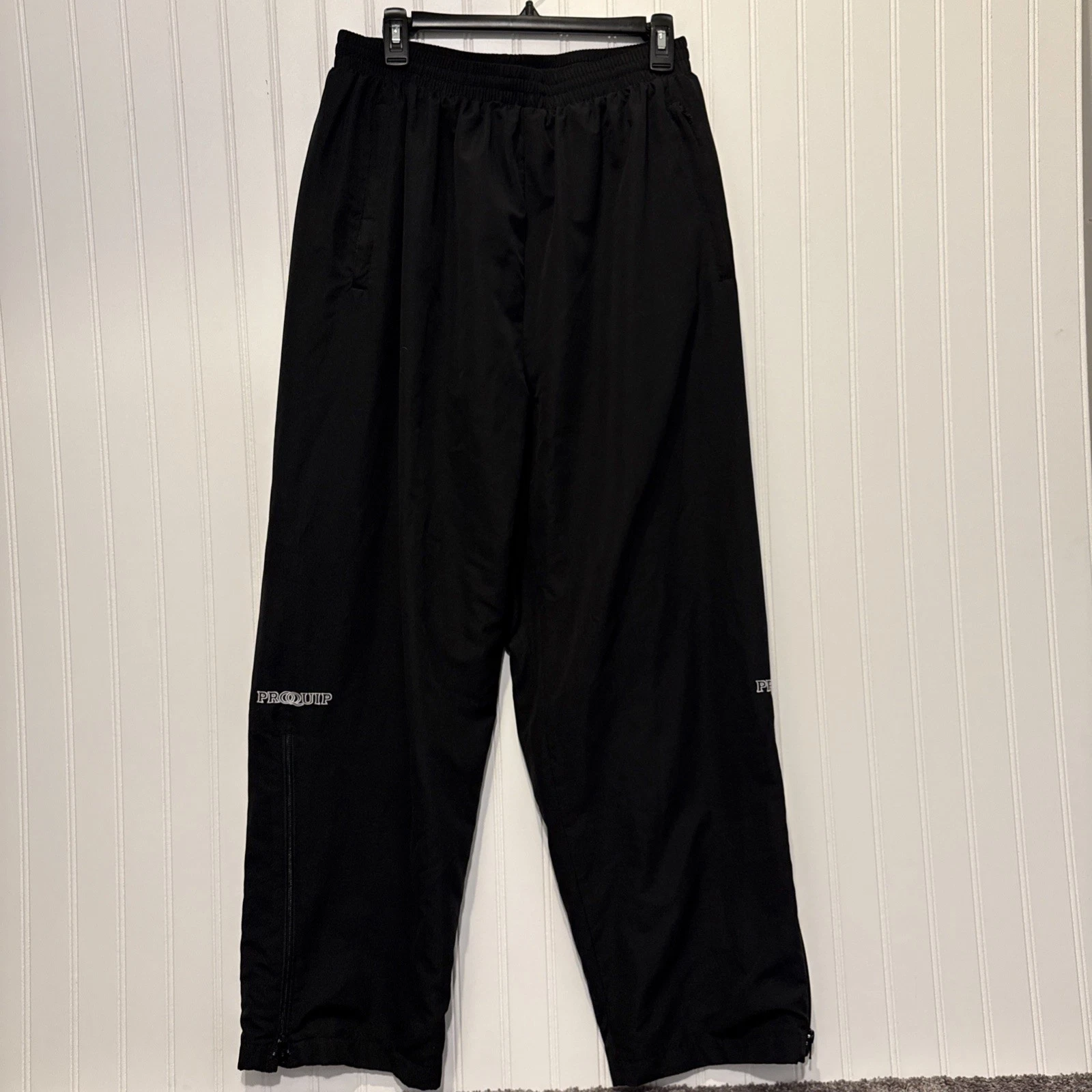 ProQuip Golf Pants Men Size L Black Pull On Teflon Coating