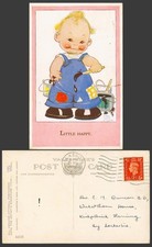 MABEL LUCIE ATTWELL 1939 Antigua Postal Pequeño Pintor Feliz, Pinturas, Cubos 4428