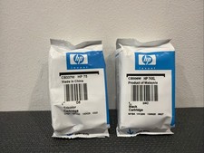 GENUINE NEW HP 74XL 75 CB336W/CB337W Black Color Ink Cartridge 2-Pack