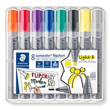 Flipchart Marker Set of 8 Lumocolor Dry Erase Markers Assorted Colors