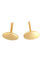 WWII German Army LARGE Gilt buttons with prong fittings 20.5mm PAIR.