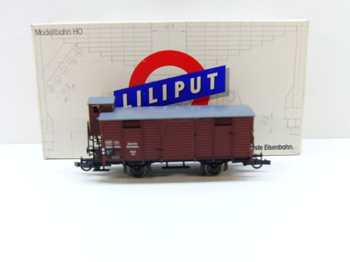 Liliput H0 214 02 K gedeckter Güterwagen, DB, DC, KKK NEM, TOP in OVP #32694 | Zustand: Gebraucht