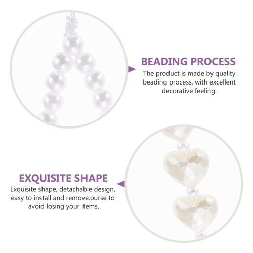 2 Pcs Mobile Phone Decorative Lanyard Cellphone Beaded Pearls Wrist Strap - 第 9/12 張圖片