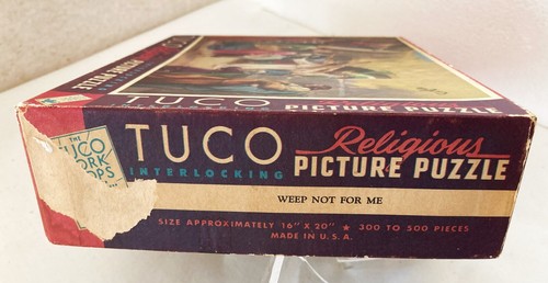 1948 TUCO Religious Picture Puzzle - Weep Not for Me - Picture 3 of 7