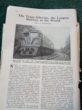 Cr11 Ephemera 1956 artículo ferroviario el transiberiano por j n Westwood