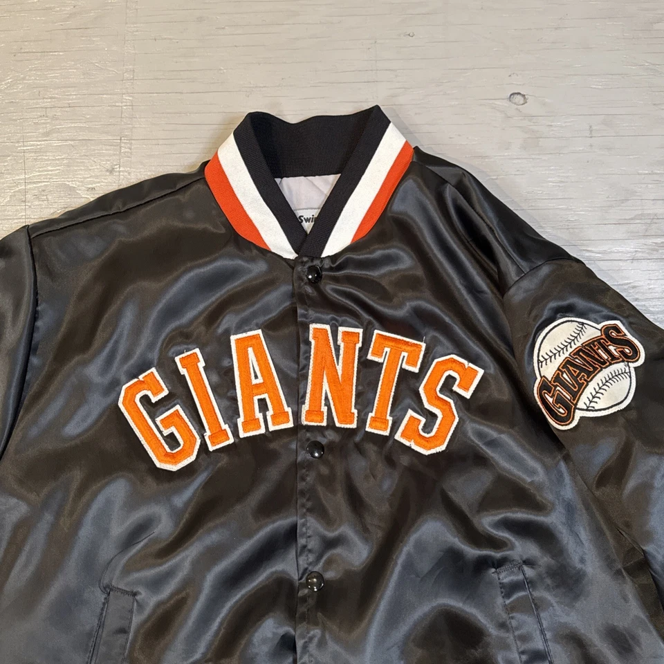 Vintage 80s MLB Swingster San Francisco SF Giants Satin Baseball Jacket Sz XL - Image 2 of 4