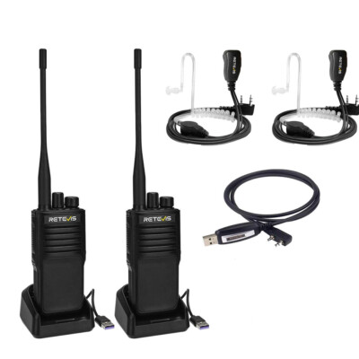 2Pack P2 GMRS IP68 Waterproof Long Rang Walkie Talkies 8 Repeater CH & Earpiece