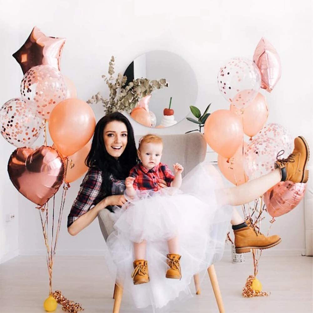 100 Rosegold Ballons Für Helium & Luft – Perfekte Deko Für Hochzeit, Geburtstag & Party | Metallic-Look | Rosa Gold