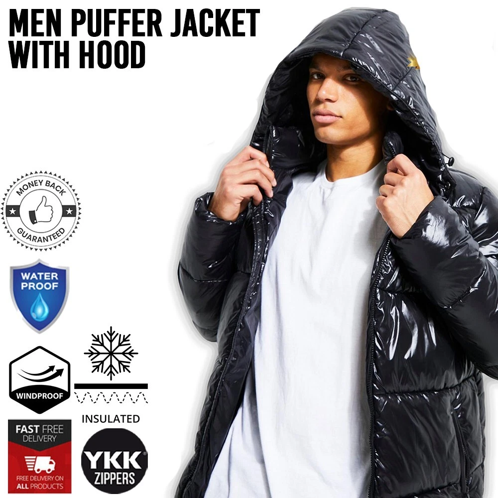 Mens Coats Lightweight Quilted Jacket Zip Up Coat Padded Winter Warm Puffer Coat