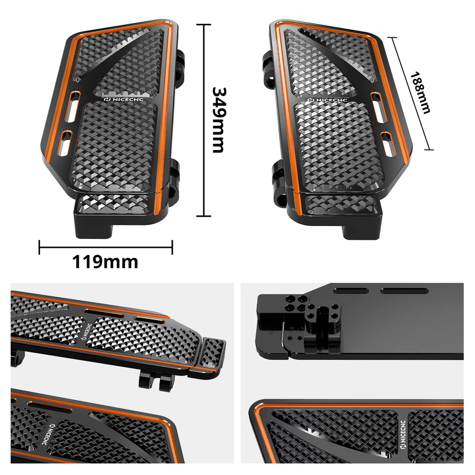 NICECNC Rider Insert Floorboard Footboard For Harley Road Glide Ultra FLTRU 17 - Image 3 of 4