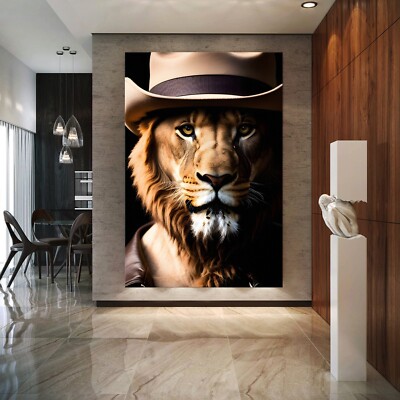 WANDBILD LÖWE LION TIER , MODERN KUNST  ACRYLGLAS LEINWAND POSTER BILDER DECO