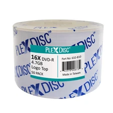 400 PC PlexDisc 16X 4.7 GB DVD-R Logo Top Disc Blank Media 632-810